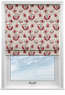 Helix, Red - Roman Blind